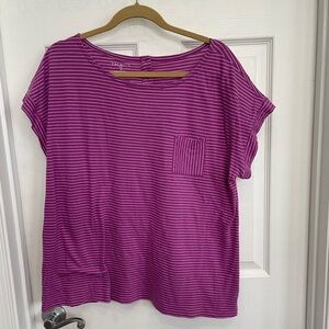 Cap sleeve cotton top.  By Talbots. Size 2x